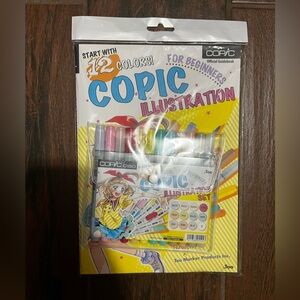 COPIC Alcohol Markers Illustration Book and Markers For Beginners